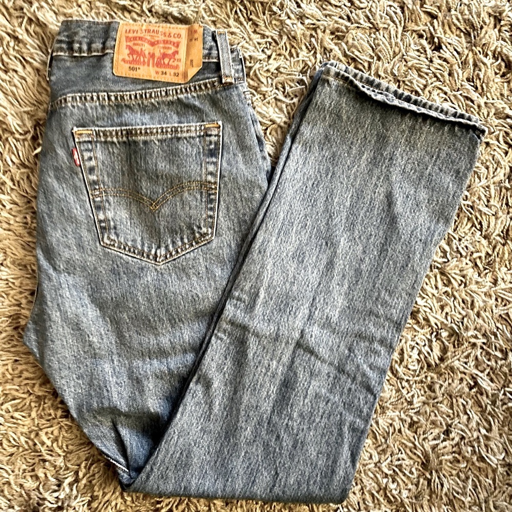 MENS LEVI’s jeans, 501, size 34x32